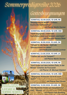 Plakat Sommerpredigtreihe 2026