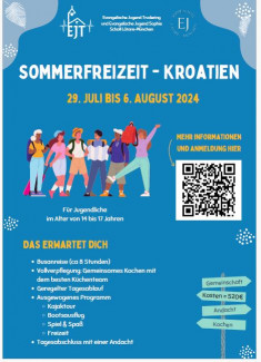 Plakat Sommerfreizeit Kroatien